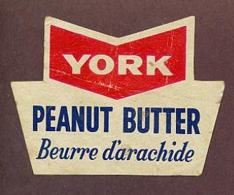 1960 York Peanut Butter Label